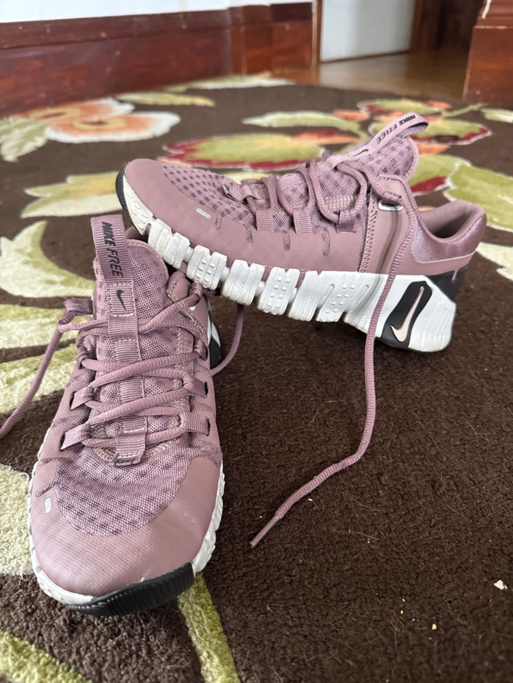 Nike Women's Athletic Running Shoes - Mauve Pink with White Accents